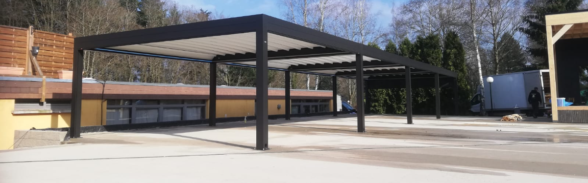 Project terrasoverkapping Azimut in Luxemburg Project terrasoverkapping Azimut in Luxemburg