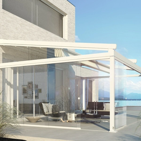 Tuinkamer met schuifdak Pergotex