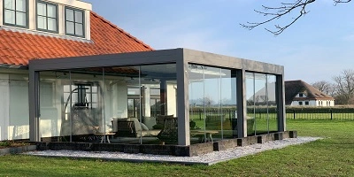 Vrijstaande tuinkamer met uitzicht op het platteland