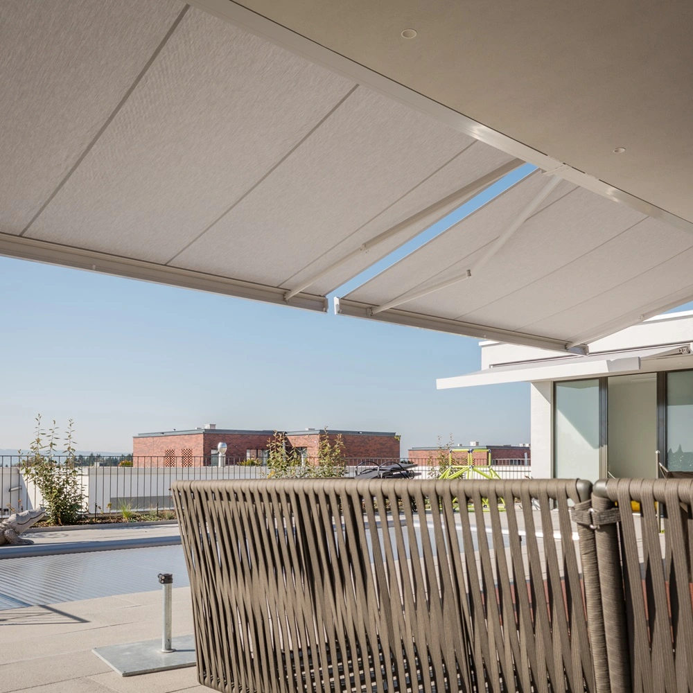 CAMABOX Knikarmscherm schaduw biedt boven terrasmeubilair