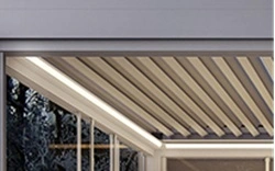 Diesis lamellen overkapping led verlichting