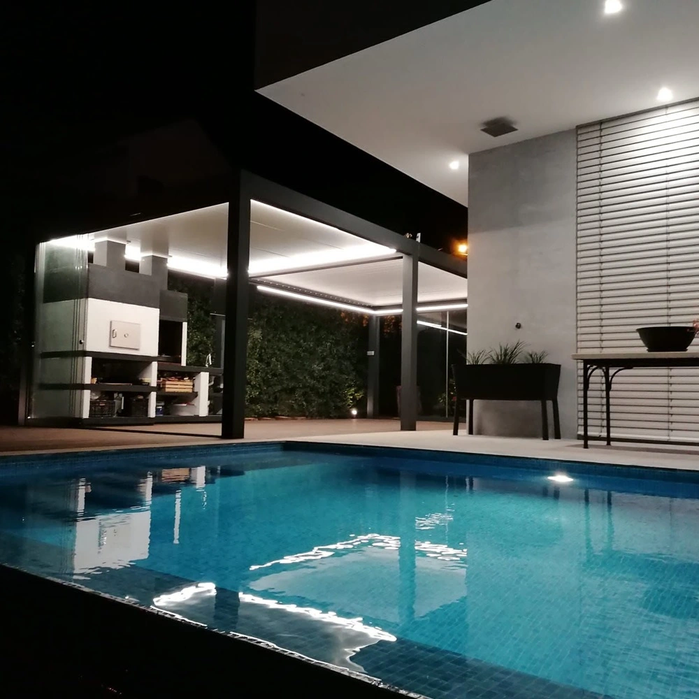 Glazen serre met Seesky Taf vast dak