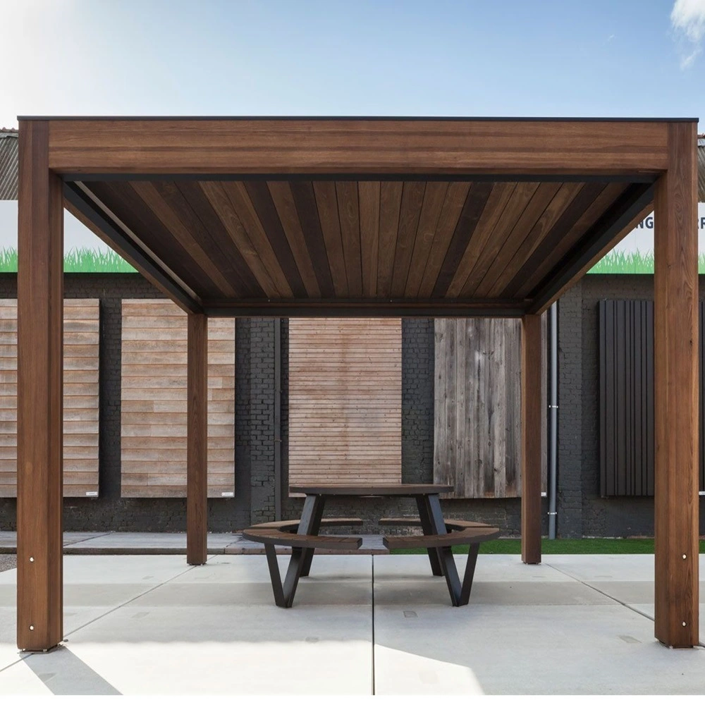 Houten lamellenoverkapping Livinshade