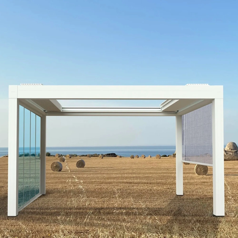 Lamellen overkapping Narciso bij buitenomgeving