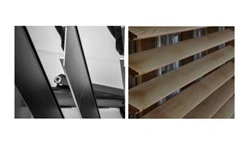 Aluminium en houten lamellen Aluminium en houten lamellen