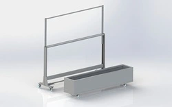 Bloempot met wielen Bloempot met wielen