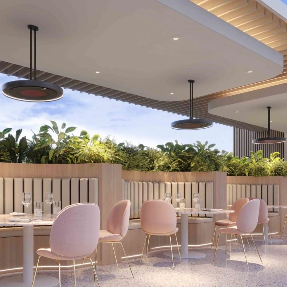 Eclipse Smart Heat heater boven terraszitjes