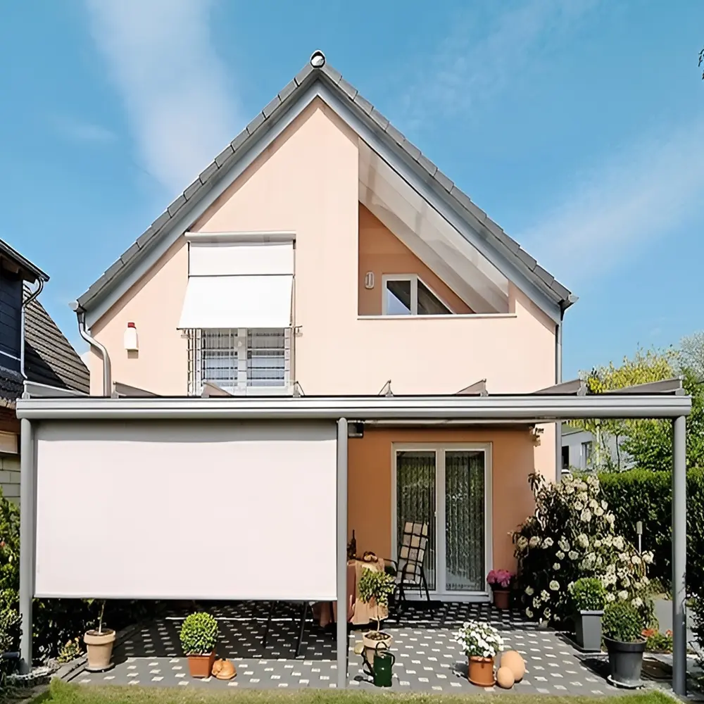 Vertitex screen terras zonwering voor eengezinswoning