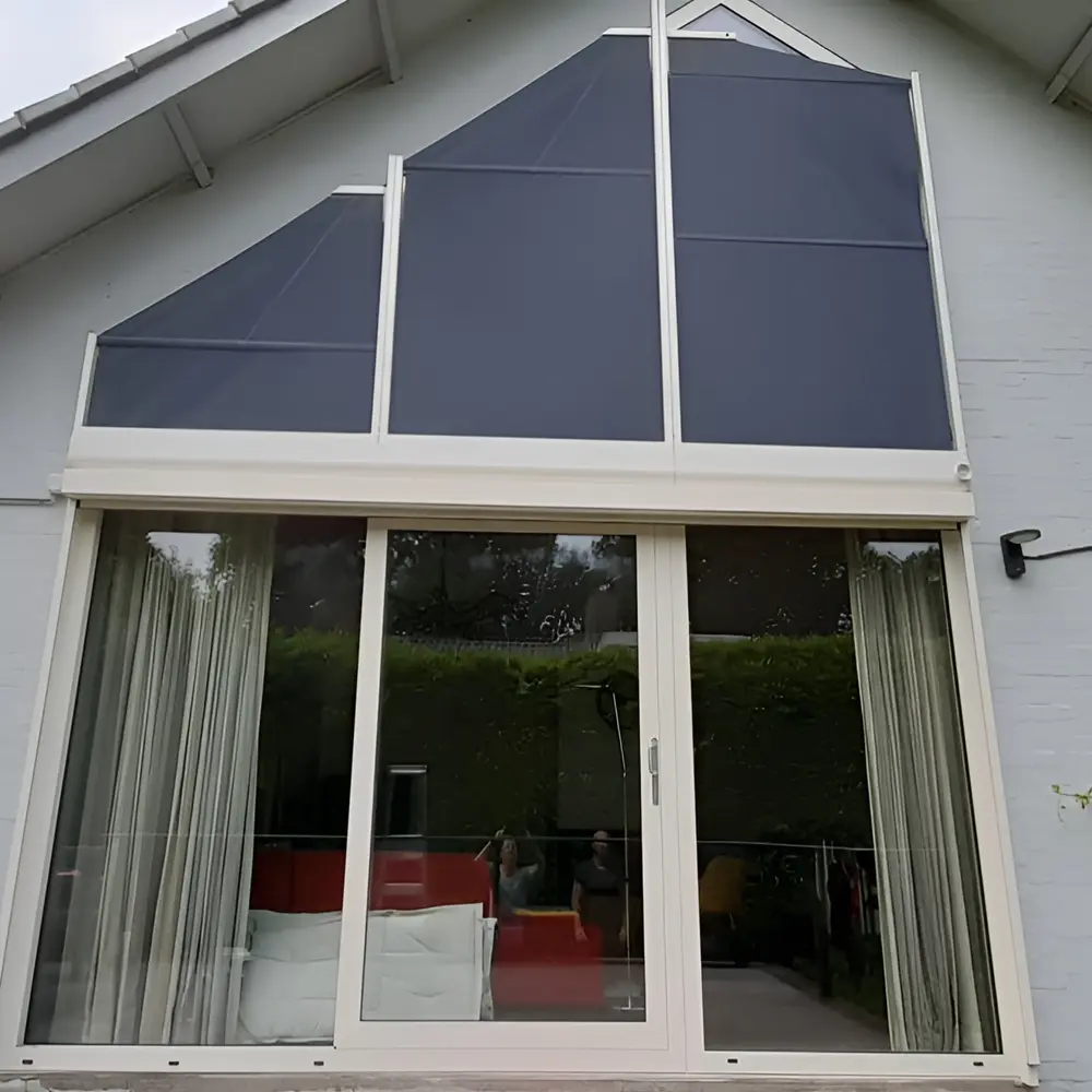 Schuine zonwering project Veldman Zonwering in Sint-Michielsgestel Schuine zonwering project Veldman Zonwering in Sint-Michielsgestel