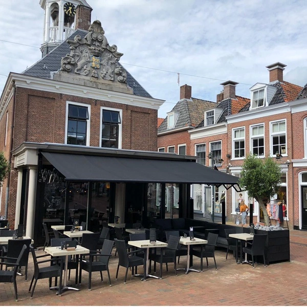 Zon en regen schaararmscherm