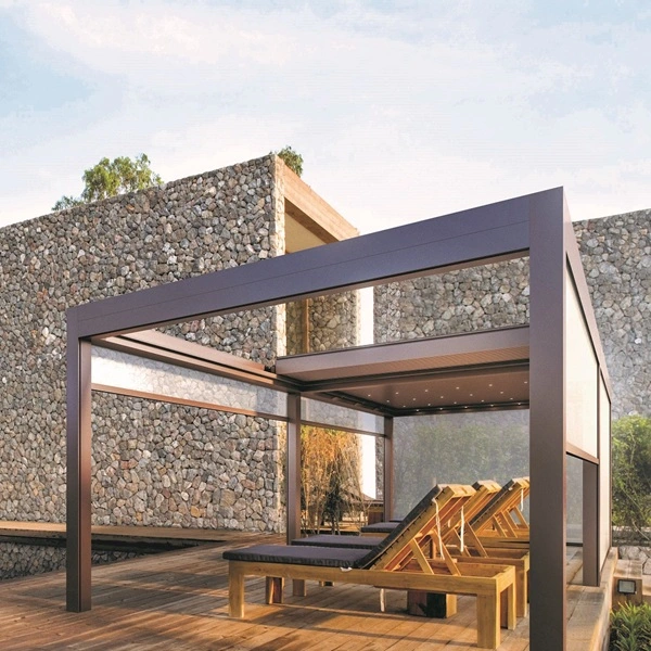 Gibus uitschuifbare lamellen overkapping Velvet