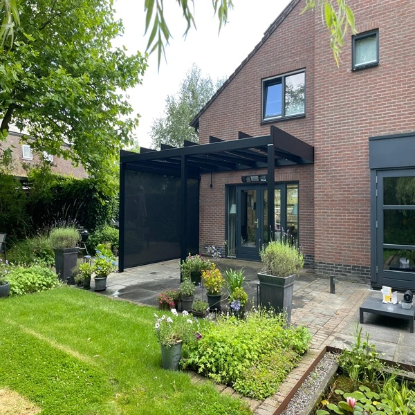 Glazen overkapping Terrazza Pure realisatie Veldman Zonwering Glazen overkapping Terrazza Pure realisatie Veldman Zonwering