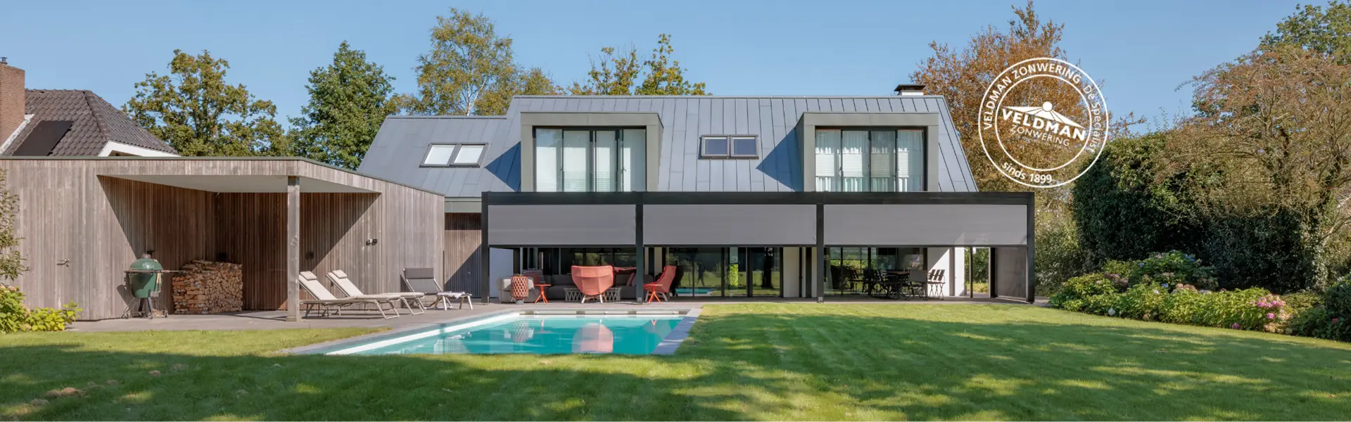 Overkapping met vouwdak