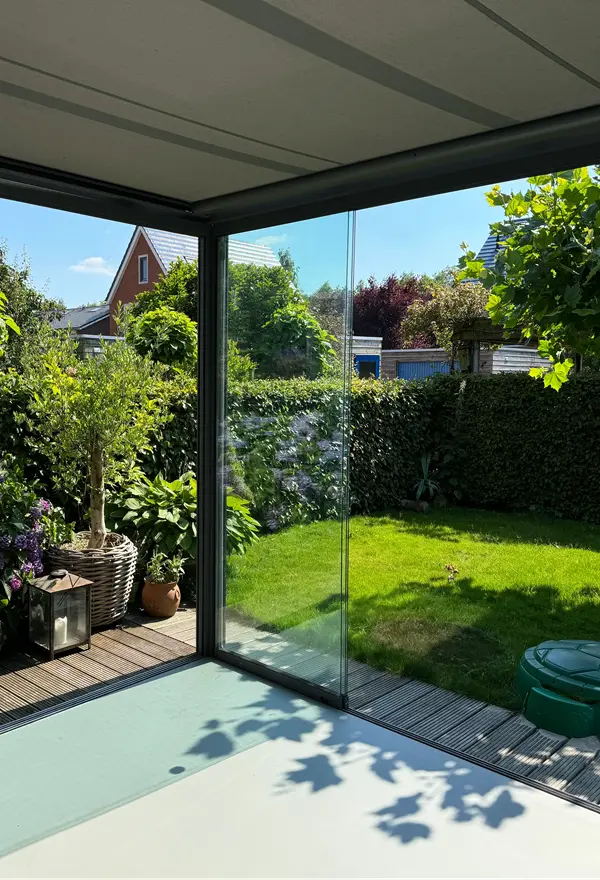Terrasoverkapping 10% korting Glazen tuinkamer in Heerenveen gerealiseerd door Veldman Zonwering