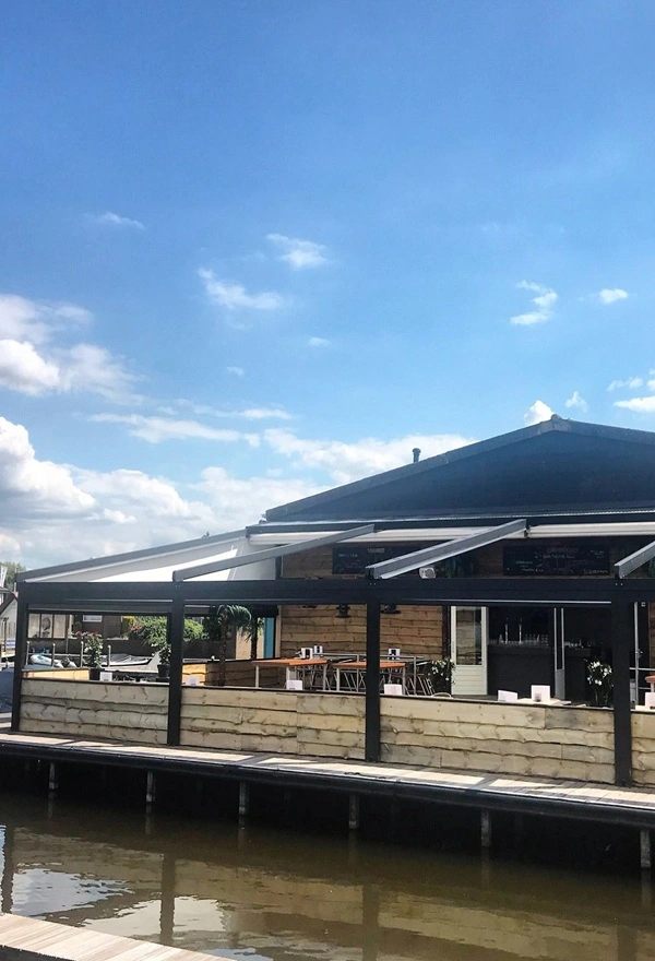 Overkapping restaurant Loosdrecht, Veldman Zonwering Overkapping restaurant Loosdrecht, Veldman Zonwering
