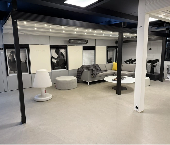Showroom model Viva overkapping met vouwdak Showroom model Viva overkapping met vouwdak