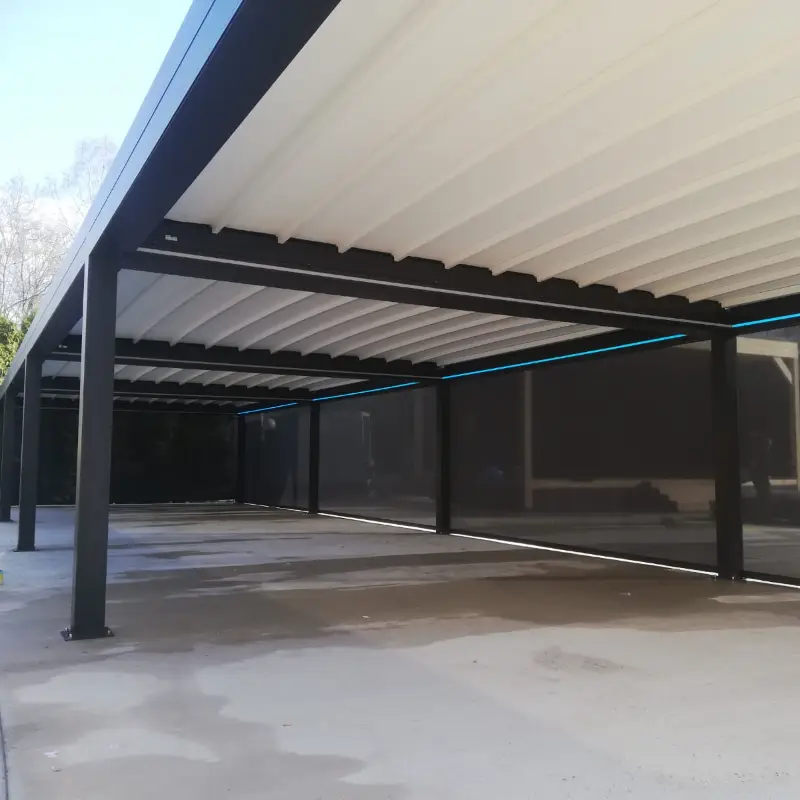 realisatie terrasoverkapping met vouwdak veldman zonwering luxemburg 6